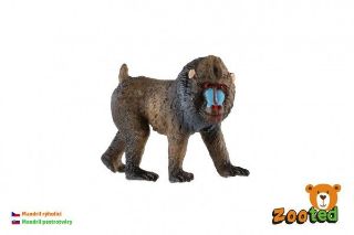 Obrázek z Mandril rýholící samec zooted plast 7cm v sáčku 